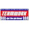 Signmission TEAMWORK GET JOB DONE! BANNER SIGN safety insurance signage, 120" H, B-120 Teamwork Get Job Don B-120 Teamwork Get The Job Don - alternate 1